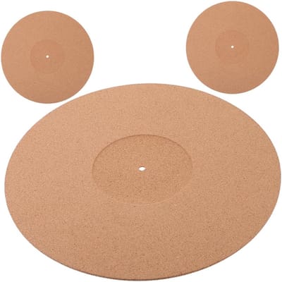 Platenspeler Matten - Kurken Schijfmatten - Vinyl Geluid - Ruisonderdrukking - 30x30cm - Natuurlijk
