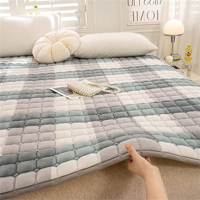 Vouwmatras futon vloermat - Zachte slaapmat - Comfortabel slapen - Orthopedische ondersteuning - 180x200 cm - Grijs