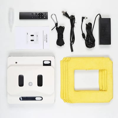 Raamreinigingsrobot - Glazenwasser - Automatisch ramen zemen - Dubbele ultrasone nevel - 7.2 cm dik - Wit