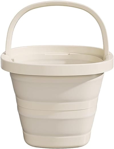 Opvouwbare Emmer 10L – Grote Capaciteit – Draagbare Wateremmer – Voor Tuin Schoonmaken, Auto Wassen, Kamperen & Vissen