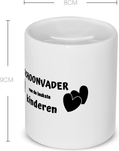 Akyol - schoonvader van de leukste kinderen Spaarpot - Vader - de leukste schoonvader - vader cadeautjes - vaderdag - verjaardag - geschenk - kado - 350 ML inhoud