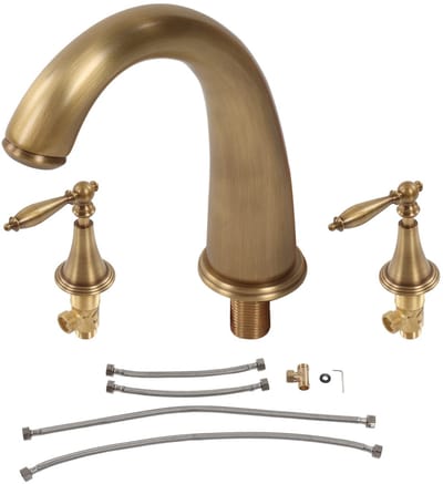 Allecto - Wastafelmengkraan - Elegante koperen kraan - Hoge drukbestendig - Brons - Voor badkamer en keuken - Ideaal voor hotels en restaurants
