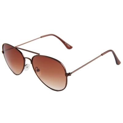Fako Sunglasses® - Kinder Piloten Zonnebril DLX - Pilotenbril Kids - Piloot Zonnebril Kinderen - Bruin
