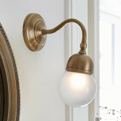 LOBERON Wandlamp Lamivelle messing/helder