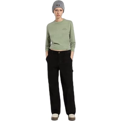 Dickies Christiana Gd T-shirt Met Lange Mouwen Groen S Vrouw