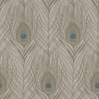 Natuur behang Profhome 369716-GU vliesbehang licht gestructureerd met exotisch patroon mat bruin grijs blauw 5,33 m2