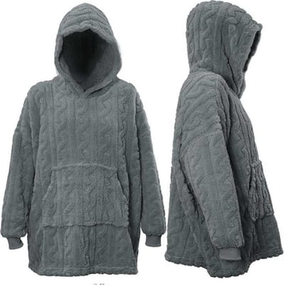 Unique Living - Oversized Hoodie Pleun - Dark Grey - 70x50x87 - one size