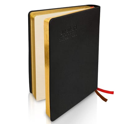 Vintage A5 Notitieboek van PU Leer met 310 Vel, Lege Pagina's, Gouden Rand en Antiek Ontwerp voor Creatieve Schrijvers en Kunstenaars