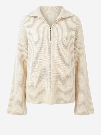 OMBRE Trui - Loose Fit - Wol - Lange Mouw Ecru ONESIZE