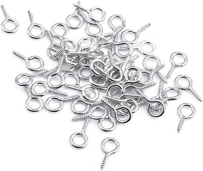 50Pc Kleine Kleine Mini Oogspelden Oogspelden Haken Oogspelden Schroef Diy Accessoires Zilver 8mm