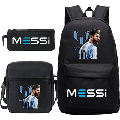 Voetballer Perifere Bedrukking Basisschool en Middelbare School Schooltas Drie Delen Kinderrugzak three-piece set