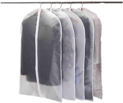 EXCITAT Stofzakken voor kleding - Stofzakken voor kleding - Waterdicht - Herbruikbaar - Voor pakken, jurken, jassen - 5 stuks