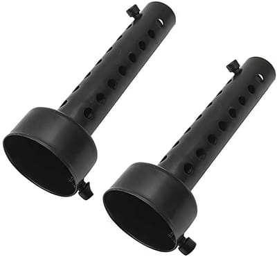 Dailygoods- Uitlaatdemper 60 mm - 1/2 Stuks - Roestvrij Staal - Verstelbaar - Afneembaar - Geluiddempend - Demper