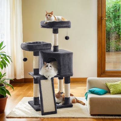 Krabpaal – Kattenboom – 115 cm Hoog – Ideaal Voor Kleine Katten