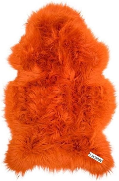 Dyreskinn schapenvacht - oranje - ca. 100 x 65 cm