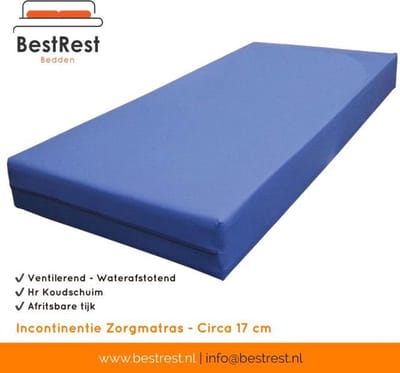 Zorgmatras Incontinentie - Waterdicht - Koudschuim Hybride - ca 17cm dik - 160x200cm