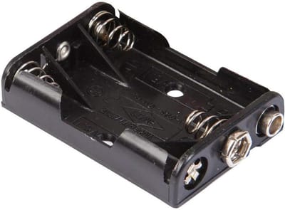 Batterij Houder - AAA Houder - Apparaten Voeden - Snap On - 3 Batterijen - Zwart