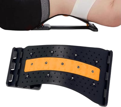 Rugstretcher - Rugkraker Bord - Spieren Ontspannen - 4 Niveaus Instelbaar - 32 x 19 cm - Zwart