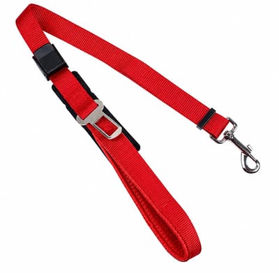 Nobleza Hondengordel - Lengte verstelbaar - Autogordel hond - Rood - 73 tot 109 cm