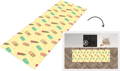 Keukenloper - Loper keuken - Patronen - IJs - Zomer - Sterren - 150x50 cm - Keukenloper vinyl