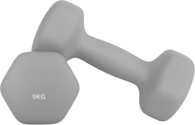 SONGMICS - Dumbells - Dumbells 5 kg - Hexagon Dumbells - 2 x 5 kg - Voor Krachttraining Thuis