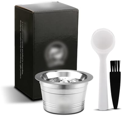 Dailygoods- Koffiecapsules Herbruikbaar - Roestvrij Staal - Universeel - Compatibel met Cafissimo - Vaatwasser Veilig - 32x26x46mm - Koffiefilter