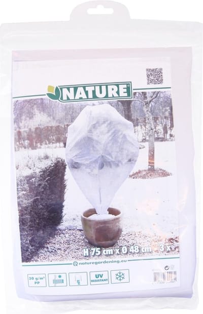Nature Plantenhoes - 3 stuks - wit - 75 x 48 cm - anti-vorst bescherming