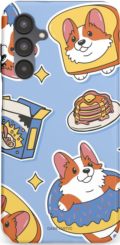Casetastic Hoesje Geschikt voor Samsung A16 - Stijlvolle Beschermende Duo-layer Case - Hondenfeest Ontbijt