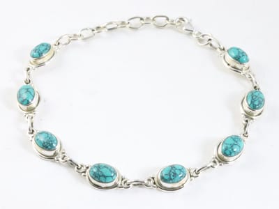 Zilveren armband met turkoois
