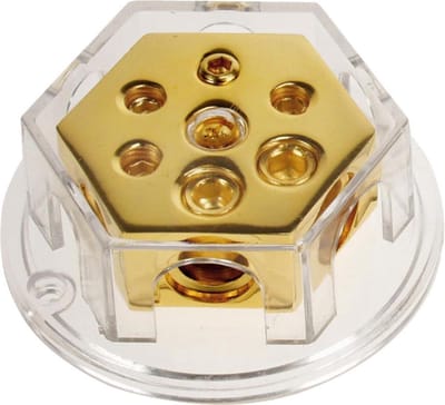 Power distribution block (gold) 2x20 mmÂ² / 4x10mmÂ²