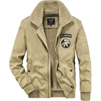 Heren Herfst- en Winter Lamsvacht Jas Heren Velvet Verdikt Warme Revers Werkkleding Katoenen Jas Casual Mode Jas voor Heren XXXXL beige