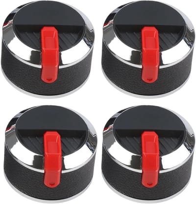BBQ Grill Knoppen - Vervangende Onderdelen - Temperatuurregeling - Eenvoudige Installatie - 58 mm Diameter - Rood