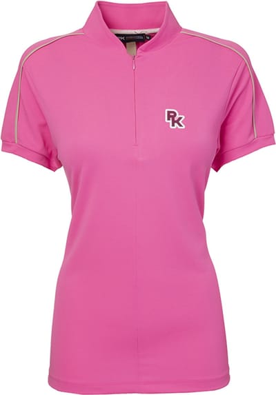 PK International - Performance Polo - Polo - Royal - Technische Pique stof - onzichtbare rits - Fluo Pink - Fel Roze - 158