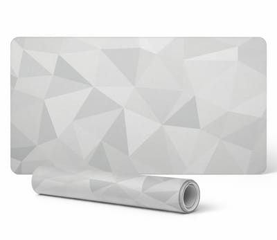 Beschermende decoratieve mat voor bureau met geometrisch 3D-patroon, 90x45 cm