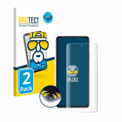 BROTECT - Screenprotector voor Xiaomi Poco F3 - Folie Beschermfolie transparant volledig dekking - 2 Stuks