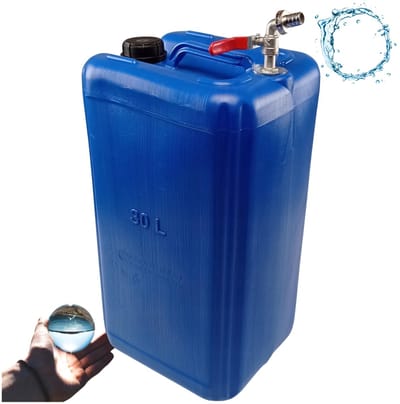 Anwicar Jerrycan voor Water - 30 L - Watercontainer met Kraantje en Dop - Waterdispenser Camping - Blauw