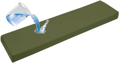 Bankkussen Zitkussen - Krukken Kussen - Buiten Zitten - Waterdicht Kunstleer - 130x40 cm - Army Green