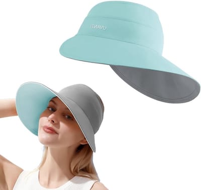 Vouwbare Zonnehoed voor Dames met Brede Rand, UV-bescherming, Perfect voor Strand en Buitenactiviteiten