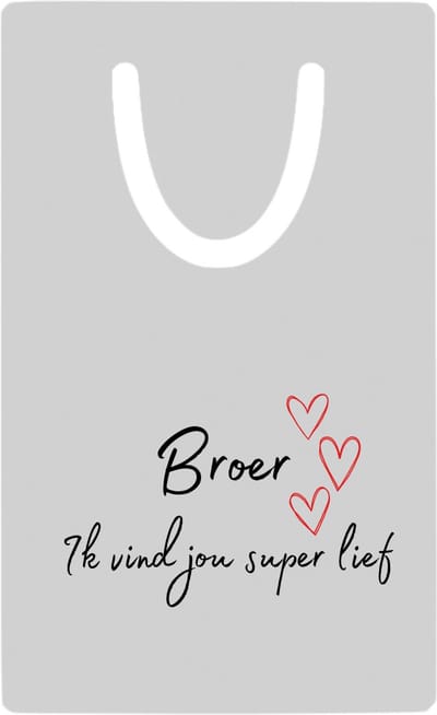 Hacebo® - broer ik vind jou super lief metalen boekenlegger - Broer - de liefste broer - verjaardag - cadeautje voor broer - broer artikelen - kado - geschenk Bladwijzer boekenleggers - 7.6 cm x 5cm