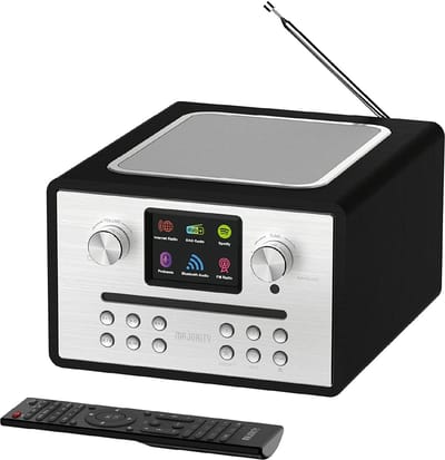 Majority Homerton 2 - Internetradio - DAB+/FM - CD Speler - Bluetooth - Dubbele Wekker - Zwart