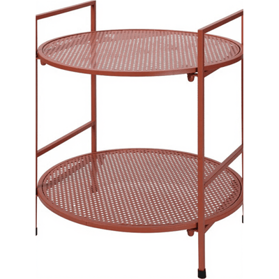Ambiance Twee-niveau Koffietafel - Poedercoated Koolstofstaal, 45 x 50 cm, Mauve Roze