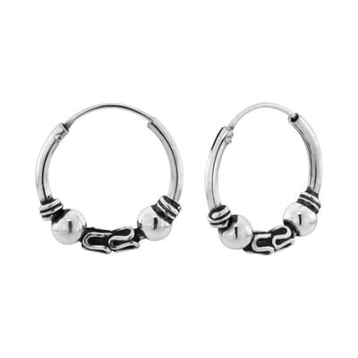 WeLoveSilver - oorringen - 925 zilver - bali design - bolletjes