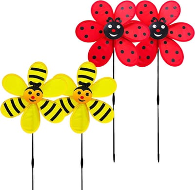 Windmills for Garden - Decorative Weather Vane for Lawn | Colorful and Bee Decoration for Lawn Patio Patio
