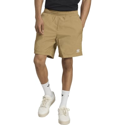Adidas Unisex Originals Trefoil Essentials Woven Shorts Cardboard Maat: XS | Korte Broeken Outlet | Unisex | Bruin