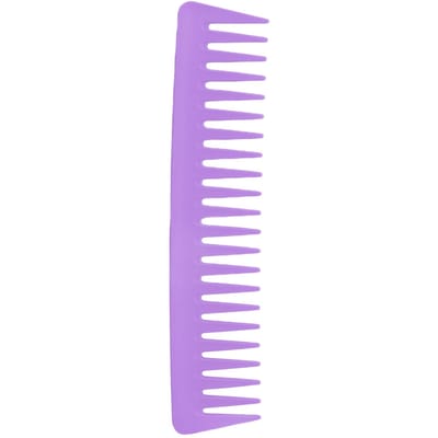 Peigne à dents larges arrondi grand cheveux sans manche démêlant pour cheveux bouclés cheveux secs mouillés violet violet