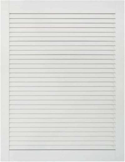 Lamellenkastdeur - Houten deur - Luchtcirculatie verbeteren - Massief grenenhout - 69 x 494 cm - Wit