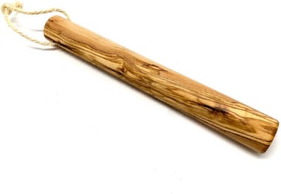D.O.M. Natuurlijke Kauwbot van Olijfhout met Sisaltouw Lengte 30 cm - Duurzaam & Veilig Hondenbot - Natuurlijk Speelgoed voor Honden