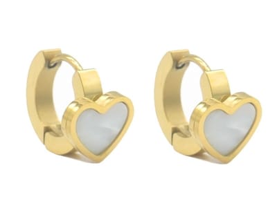 Oorbellen - oorstekers – 1,2cm - RVS - roestvrij staal - goudkleurig - hartje - liefde - sieraad - accessoire - cadeau - geschenk - feest – feestdagen – valentijn – cadeau