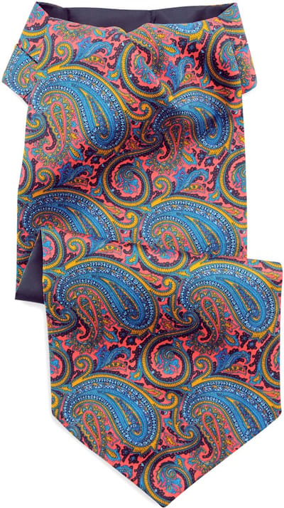 We Love Ties - Chokers - Choker San Giorgio - koraalrood / blauw / oker