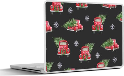 Laptop sticker - 13.3 inch - Kerst - Patroon - Auto - 31x22,5cm - Laptopstickers - Laptop skin - Cover
